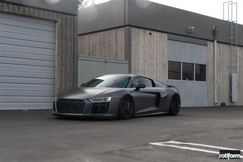 Mighty Matte Black Audi R8 With Custom Body Kit And Air Suspension