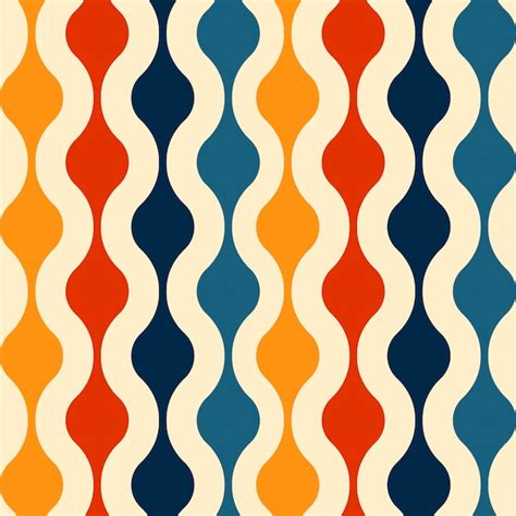 Premium Vector Retro Seamless Background Pattern