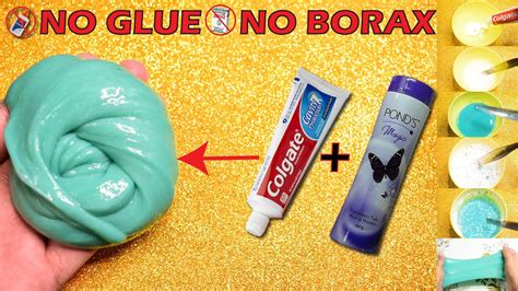 No Glue😱 How To Make Slime With Ponds Powder And Colgate Toothpaste