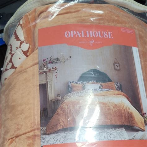 Opalhouse Bedding Opalhouse Fullqueen Rust Reversible Velvet