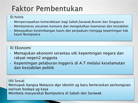 Faktor Faktor Pembentukan Malaysia Kupasan Menjurus Kepada
