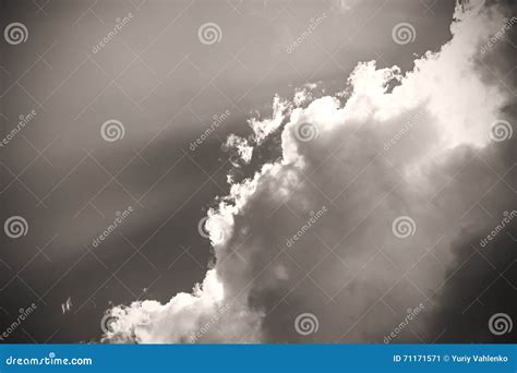 Sepia Monochrome Picture Clouds Sky Sunset And Sunrise Black And White Stock Image Image Of