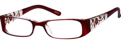 Red Rectangle Glasses 339128 Zenni Optical Eyeglasses Eyeglasses