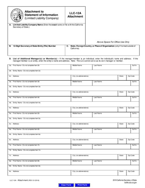 Form Llc 12a Fill Out Sign Online And Download Fillable Pdf