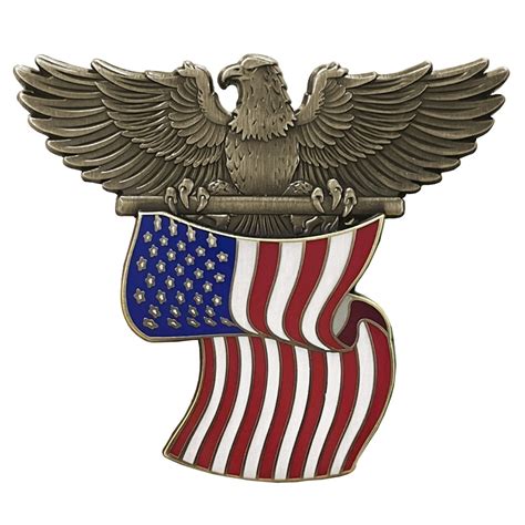 Eagle Flag Enamel Pin Proud Patriots