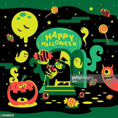 Trick Or Treaters At Door High Res Illustrations Getty Images
