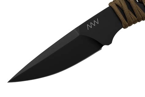 Anv Knives P100 Sleipner Cerakote Coyote Paracord P100 040 Black Kydex Sheath Neck Knife