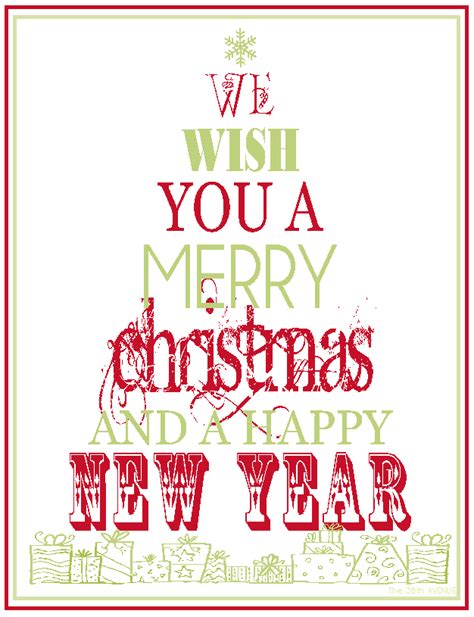 The 36th Avenue Free Printable Merry Christmas And Happy
