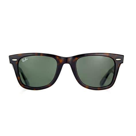 Ray Ban Original Wayfarer Sunglasses Tortoise Green Luxury Eyewear Touch Of Modern