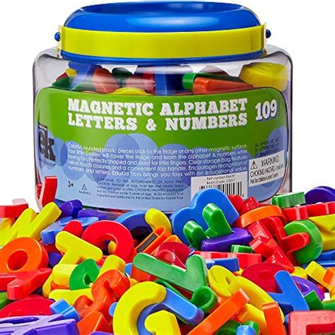 Edukid Toys Abc Magnets 109 Magnetic Alphabet Letters And Numbers With