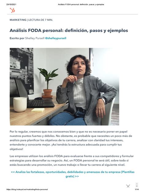 Análisis Foda Personal Definición Pasos Y Ejemplos Pdf Análisis