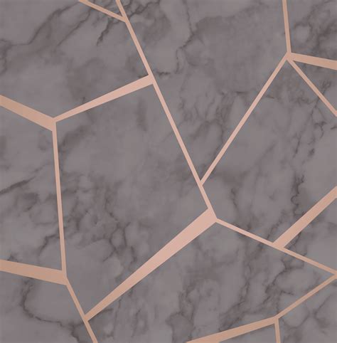 Fine Decor Fractal Marble Wallpaper Fd42266 Greyrose Gold