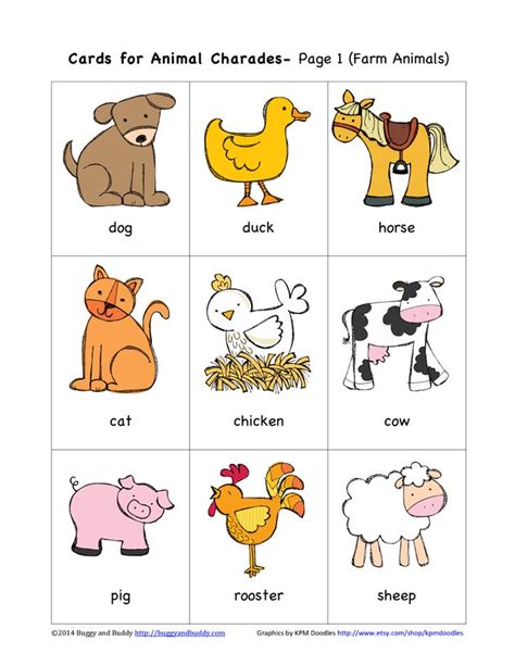 Animal Charades 1pdf Teach English To Kids Animal Activities For