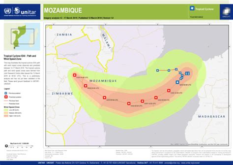 Rescuers race to reach tens of thousands of people trapped by vast areas of flooding. Mozambique: Tropical Cyclone IDAI : Path and Wind Speed Zone, 12 March 2019 - Mozambique | ReliefWeb
