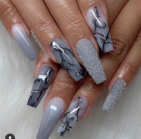 40 grey nails design ideas the glossychic grey nail designs black marble nails stylish nails