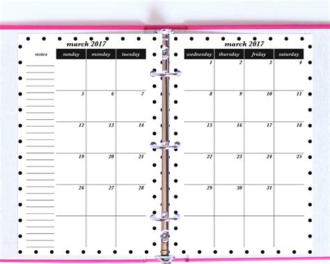 Blank Monthly Calendar Template 2 Page Example Calendar