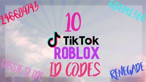 When you type the codes, there are case sensitive and some of them may include numbers. Top 10 Tik Tok Roblox Music id Codes - YouTube