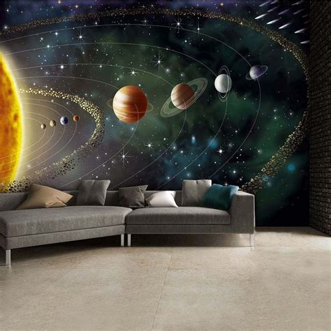 Outer Space Mural Papeis De Parede Decoração Idéias De Decoração De