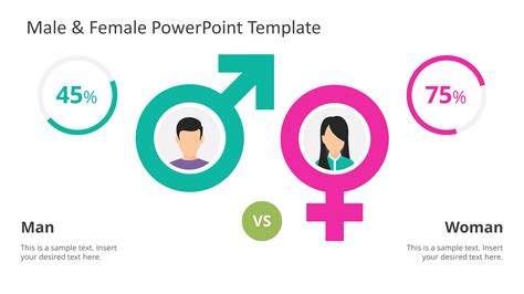 Cool Male Female Infographic Slides Template Myfreeslides The Best