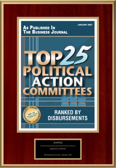 Top 25 Political Action Committees American Registry Recognition