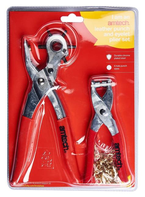 Am Tech 8 12 Inch Punch Pliers And 115m Eyelet Pliers With Etsy Uk