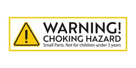 Choking Hazard Warning Sign Vector Art At Vecteezy