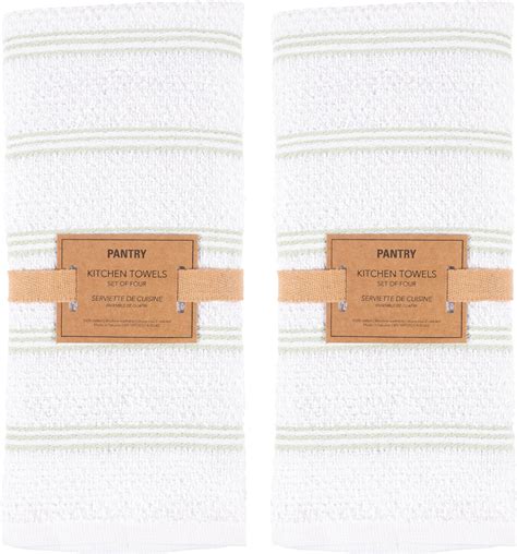 Pantry Piedmont Kitchen Towels Set Of 8 16x26 Inches 100 Cotton