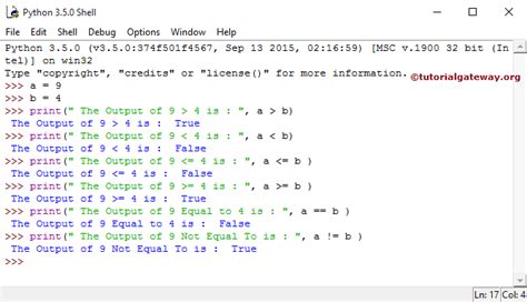 Python Comparison Operators