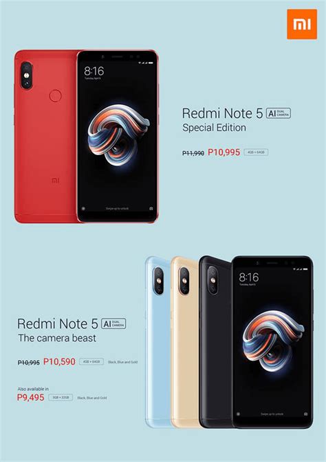 The mobile features 5.99 fhd + full screen, that fits aesthetically into a frame, making it comfortably sit in your the unit is available in olive green, black, pink, blue and sky blue colors in market. Sale Alert: Xiaomi Redmi Note 5 now has a starting price ...