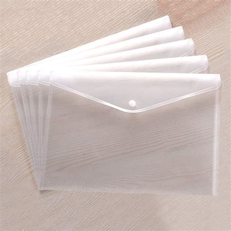 Clear Document Folders Transparent Filing Envelopes Waterproof Plastic