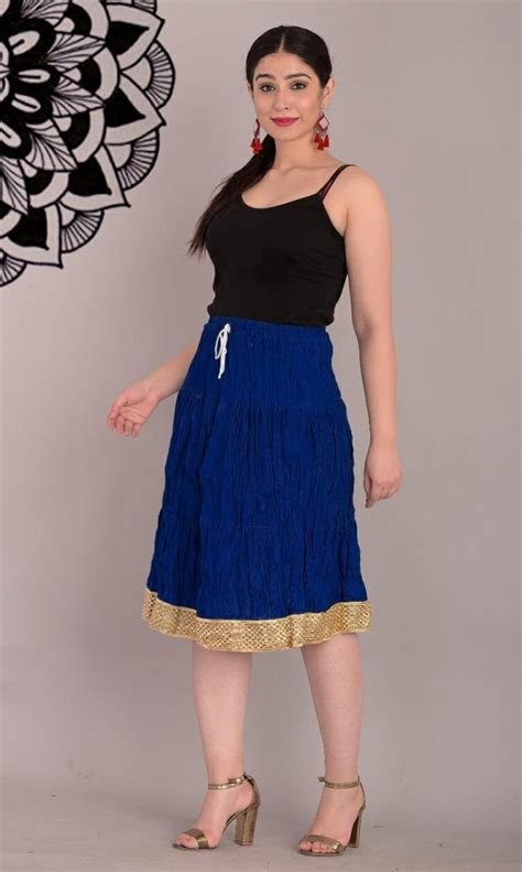jaipuri bandhej multicolor barmeri short skirt at rs 130 piece in jaipur