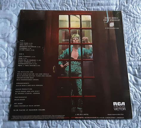 David Bowie Ziggy Stardust 12 Lp Vinyl Record Uk 1972 1st Press Var Ex Ebay