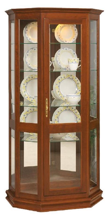 We have more products available than shown here. Angled Curio Cabinet from DutchCrafters Amish Furniture