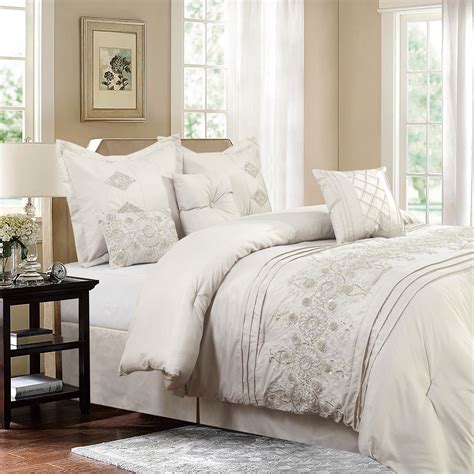 Safdie And Co Registry Ivory 7 Piece Embroidered Comforter Set