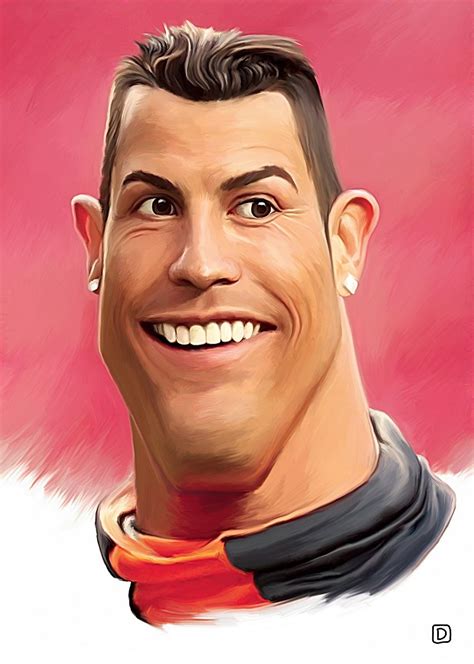 Cristiano Ronaldo by Dejan Djurovic Caricaturas engraçadas Caricaturas Fotos animes