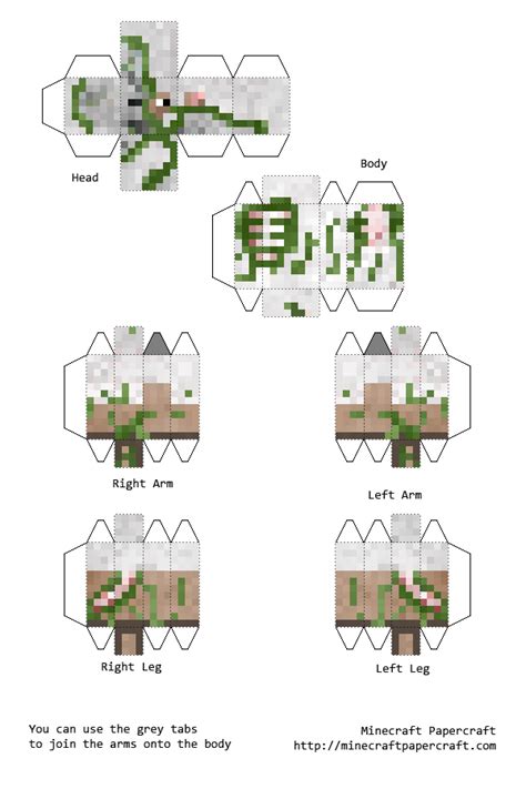 6 Minecraft Papercraft Zombie Pigman With Sword Home Improvement