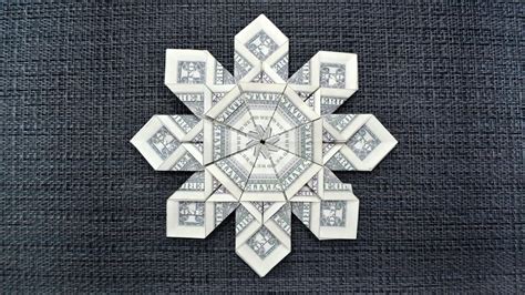 My Money Snowflake Christmas Dollar Origami Tutorial Diy By
