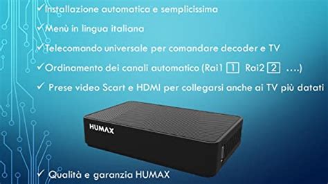 Humax 9 00142 Decoder Digitale Terrestre Dvb T2 Hd 2022t2