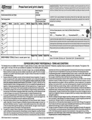 Express Employment Professionals Cat Fill And Sign Printable Template Online