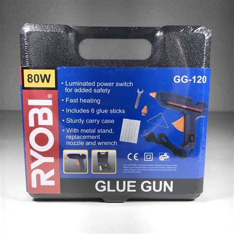 Ryobi Glue Gun 80w Gg 120 With Carry Case Rg Jack And Son