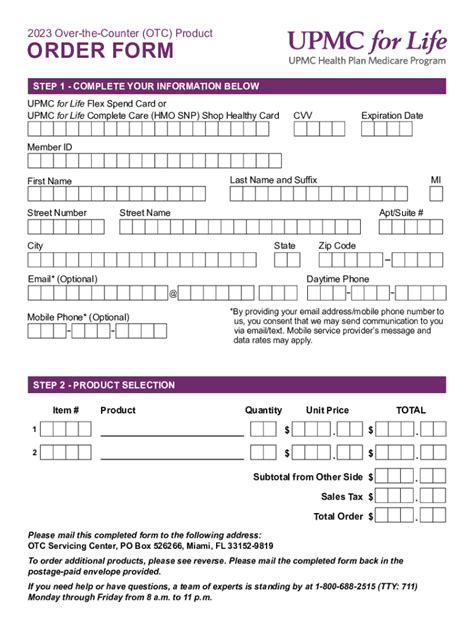 Fillable Online Upmc Otc Catalog Fill And Sign Printable Template