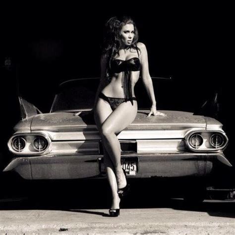 Classic Car Classic Black And White Photo Pinup Shoot