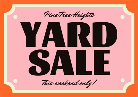Free Printable Customizable Yard Sale Sign Templates Canva 44 Off