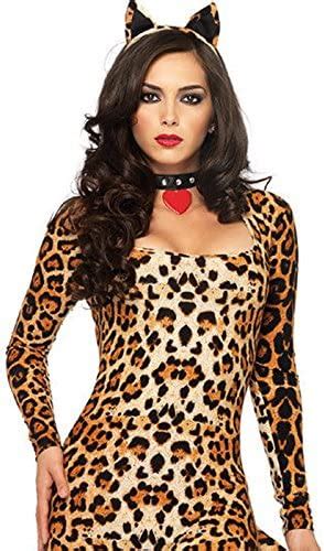leg avenue women s 3 piece sexy cheetah warm catsuit costume clothing shoes and jewelry
