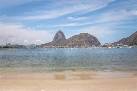 Botafogo Beach And Sugar Loaf Mountain Rio De Janeiro Brazil Stock