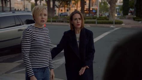 The Wool Coat Navy Blue Ally Mayfair Richards Sarah Paulson In American Horror Story Cult