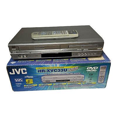JVC HR XVC33U DVD VCR Combo VHS Player W Original Box Remote TESTED
