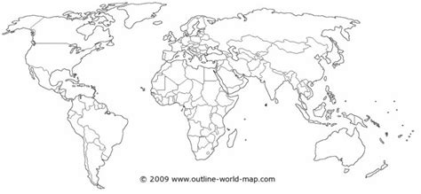 World Political Outline Map Afp Cv With Regard To World Political Map