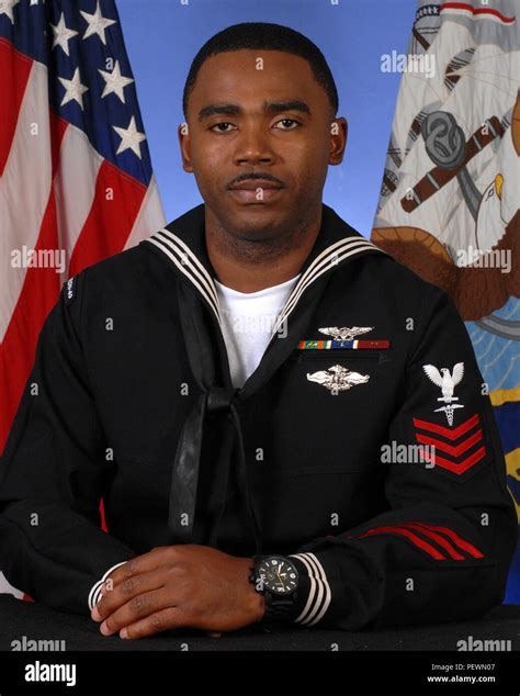 a posed photo of hospital corpsman 1st class dishern tucker u s navy photo released stock