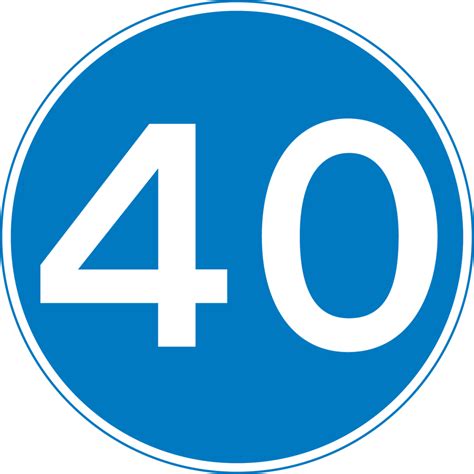 Minimum Speed Limit Sign 40 Mph Theory Test